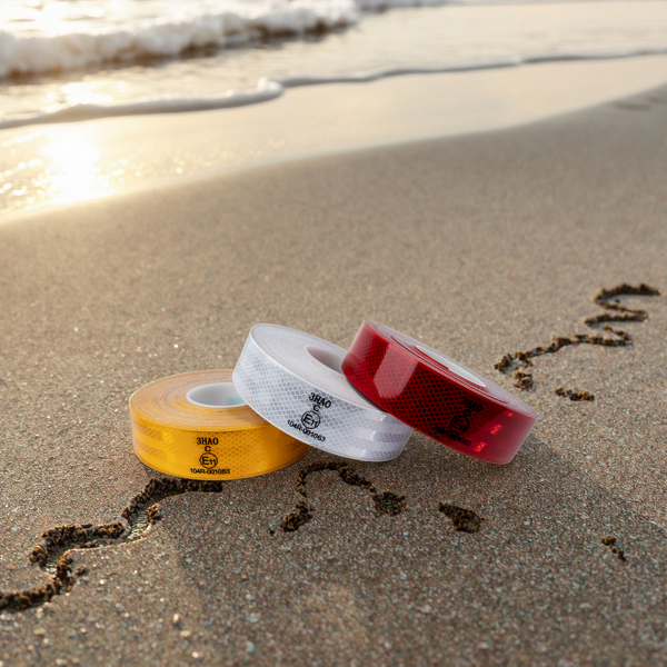 Reflective Tape - Manufacturer 3HAO ECE 104R Prismatic White Red Yellow PMMA Warning