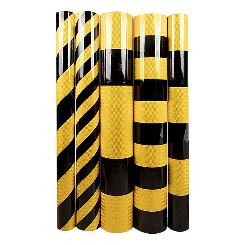 Reflective Tape - Manufacturer 3HAO Hazard Black Yellow PET 3Years Radium Sticker