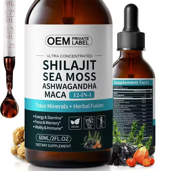 Herbal Gummies - Manufacturer OEM/ODM 10-in-1 Sea Moss Shilajit Ashwagandha Memory