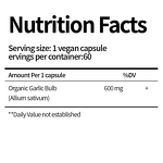 OEM Private Label Organic Whole Bulb Garlic Pills-Potent Extra Strength | 600 Mg-60 Organic Vegan Capsules for Adults