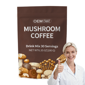 Mushroom Coffee - Manufacturer Organic Blend Maitake Chaga Cordyceps Lions Mane Reishi
