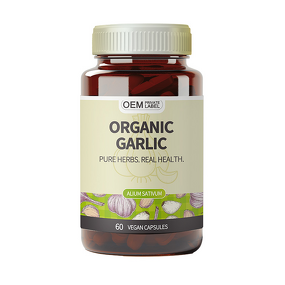 OEM Private Label Organic Whole Bulb Garlic Pills-Potent Extra Strength | 600 Mg-60 Organic Vegan Capsules for Adults