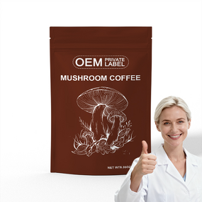 Mushroom Coffee - Manufacturer 180g Instant Cordyceps Reishi Energy GMP Certified Adult