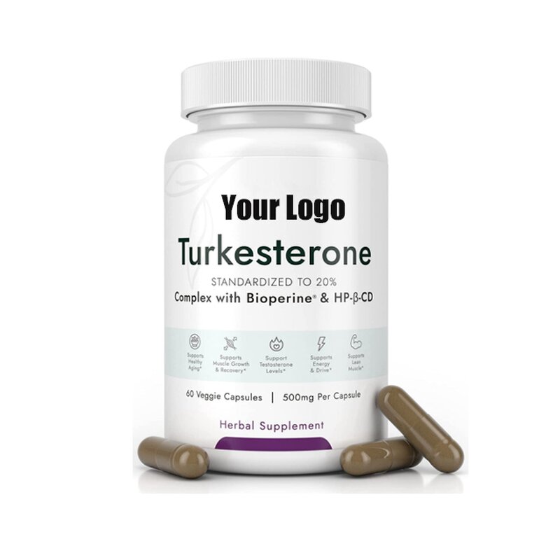 Turkesterone Capsules - Manufacturer Bulk Custom 500mg 10% Ajuga Extract