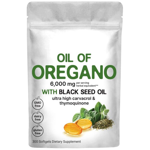 Oil of Oregano Manufacturer - 500mg Softgels with Black Seed Oil Immune Support