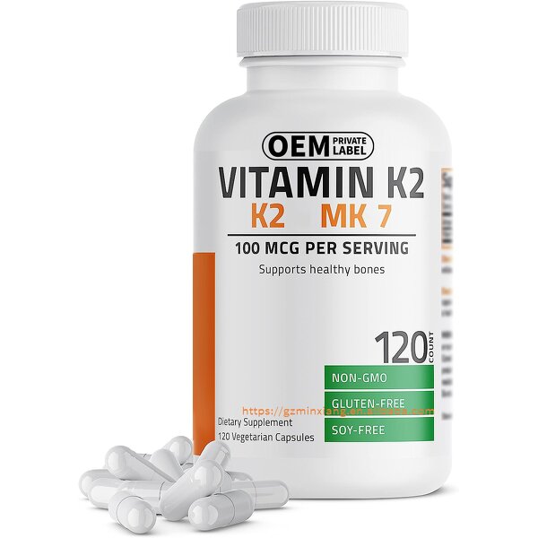 Vitamin K2 Capsules - Manufacturer OEM Private Label 2 in 1 D3 Adult Bone Immunity