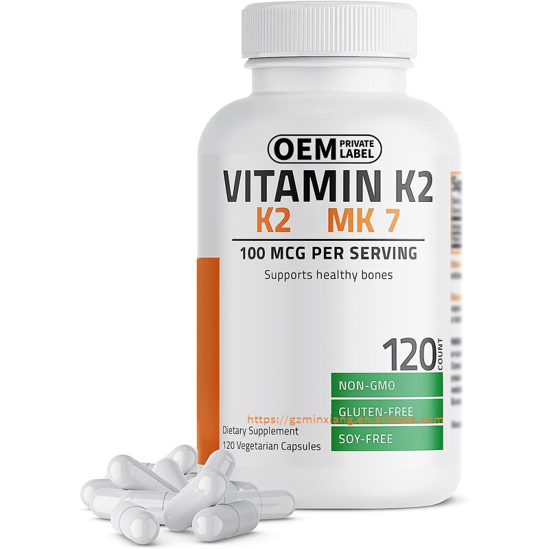 Vitamin K2 Capsules - Manufacturer OEM Private Label 2 in 1 D3 Adult Bone Immunity