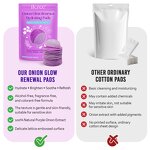 Onion Toner Pads - Manufacturer 60Pcs Alcohol-Free Glow Brighten Hydrating Facial