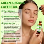 Green Coffee Oil - Manufacturer 60ml Cold Pressed Organic Hydration Face Body Hair