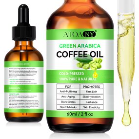 Green Coffee Oil - Manufacturer 60ml Cold Pressed Organic Hydration Face Body Hair