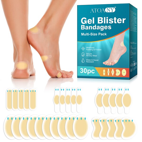 Blister Bandages - Manufacturer 30Count Ultra-Thin Hydrocolloid Feet Heels