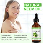 Neem Oil - Manufacturer 60ml Cold Pressed Organic Scalp Hair Growth Skin