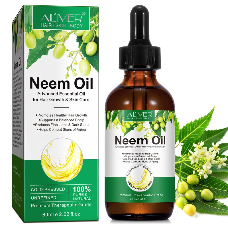 Neem Oil - Manufacturer 60ml Private Label Cold Pressed Hair Growth Skin