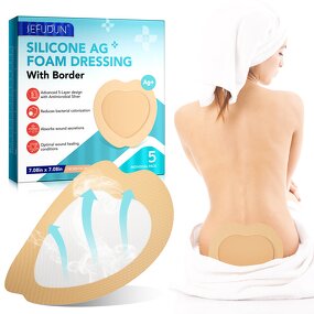 Silicone Foam Dressing - Manufacturer 7.08in*7.08in Waterproof Ag Wound Care