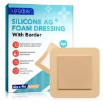 Silicone Foam Dressing - Manufacturer 5Packs 4in*4in Waterproof Absorbent