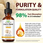 Lion's Mane Drops - Manufacturer 60ml Natural Liquid Memory Focus Immune Support