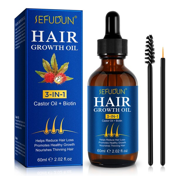Hair Growth Oil - Manufacturer 60ml Private Label Castor Oil Biotin Anti Loss