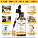 Lion's Mane Drops - Manufacturer 60ml Natural Liquid Memory Focus Immune Support