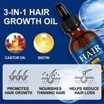 Hair Growth Oil - Manufacturer 60ml Private Label Castor Oil Biotin Anti Loss