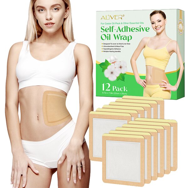 Castor Oil Pack - Manufacturer Ultra-Absorbent Self-Adhesive Liver Detox Waist
