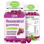 Resveratrol Gummies Manufacturer - Label with Nad Nicotidamide Resveratrol