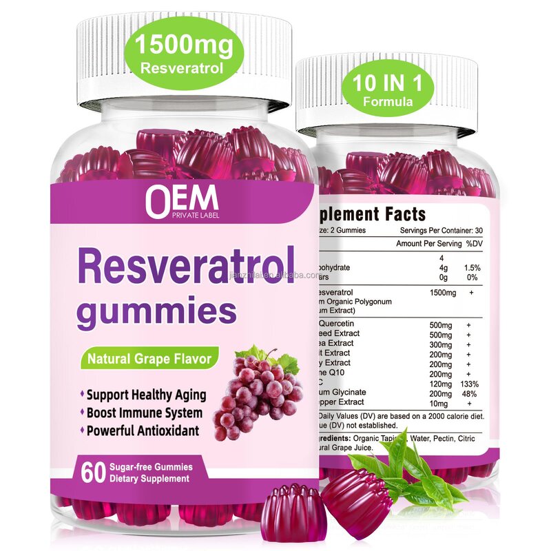 Nad+ Resveratrol Gummies Manufacturer | Custom Label & Private Label Solutions