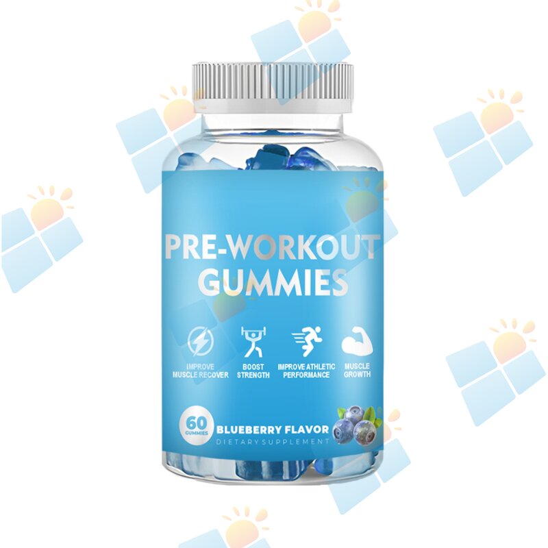 Pre Workout Gummies - Manufacturer 2024 BCAA Vitamin B12 Vegan Muscle Building