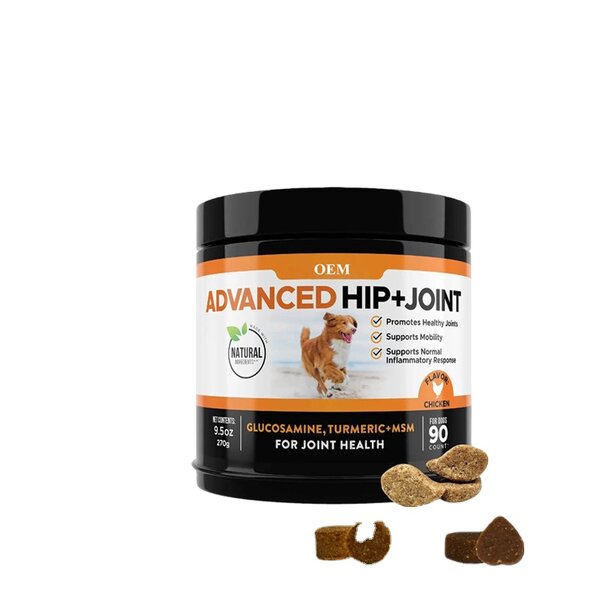 OEM/ODM/OBM Glucosamine Chondroitin MSM Soft Chews Hip and Joint Supplement Chondroitin& MSM Arthritis Supplement for Pet Health