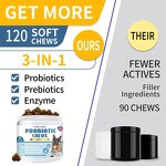 Dog Probiotic Chews - Manufacturer 120Ct Chicken Prebiotics Skin Ears Gut Health