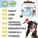 Dog Probiotic Chews - Manufacturer 120Ct Chicken Prebiotics Skin Ears Gut Health