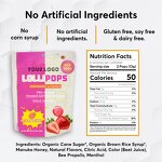 Manuka Honey Lollipop - Manufacturer OEM Propolis Strawberry 24Pc Throat Antioxidant