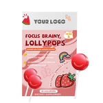 Brainy Lollipop - Manufacturer Watermelon Strawberry Omega 3 B6 B12 Focus