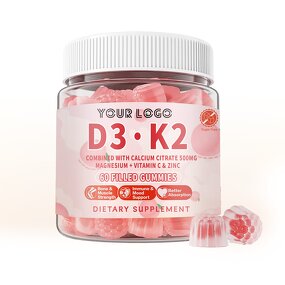 Vitamin D3 K2 Gummies - Manufacturer OEM Organic 1000IU Vegan Muscle Health