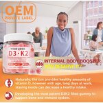 Vitamin D3 K2 Gummies - Manufacturer OEM Organic 1000IU Vegan Muscle Health