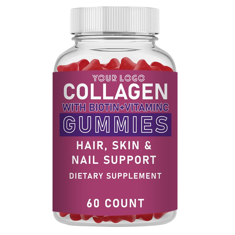 Collagen Gummies - Manufacturer Vegan Berry Skin Hair Nails Anti-Aging Hydration