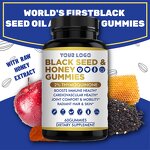 Black Seed Oil Gummies - Manufacturer Private Label Organic 60Pc Maca Honey