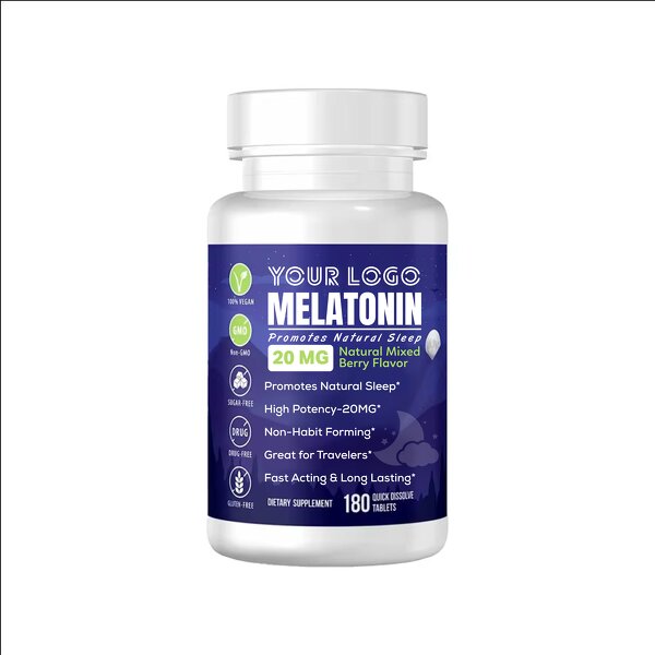 Melatonin Supplement - Manufacturer 100% Vegan Sleep Stress Fast Long Acting Adult