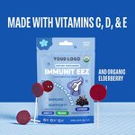 Immune Lollipops - Manufacturer Wholesale Organic Elderberry Round Flat Kids