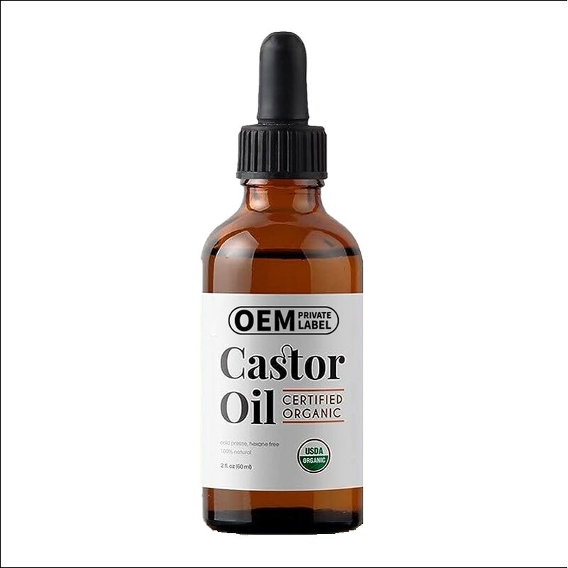 Castor Oil Drops - Manufacturer Herbal Cold Pressed Eyelash Eyebrow Skin Hair