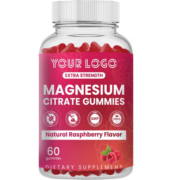Magnesium Citrate Gummies - Manufacturer Herbal Raspberry Relaxation Muscle Bone