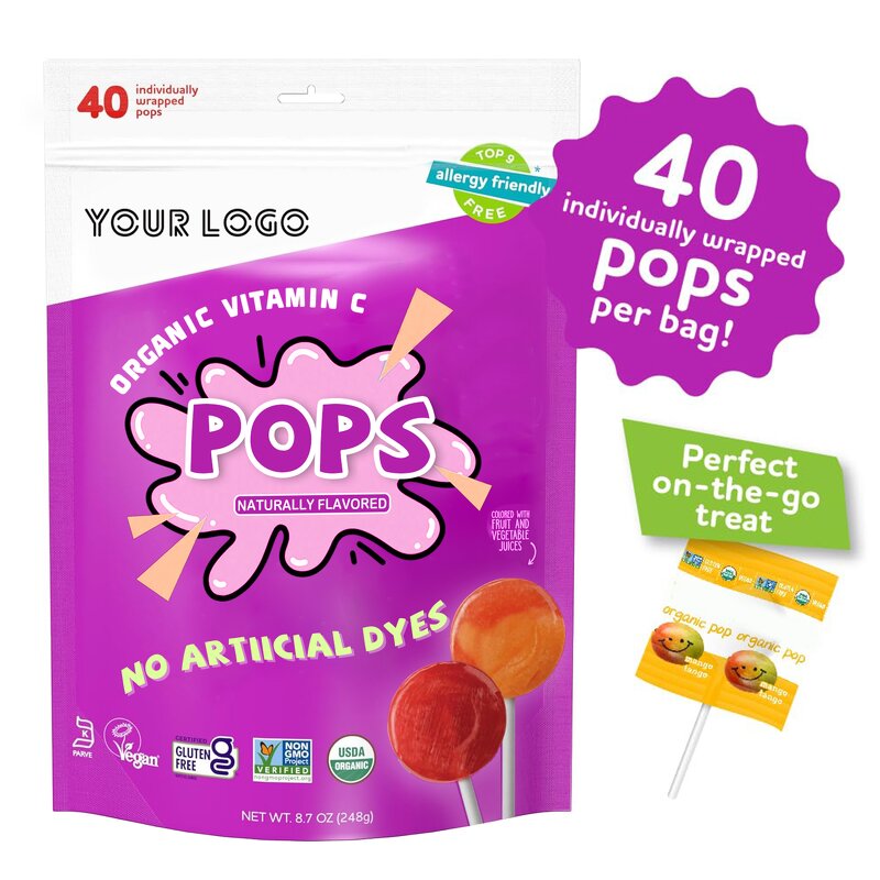 Vitamin C Lollipop - Manufacturer Children's Fruit Flavored Bulk Party Multi Flavor