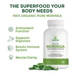 Moringa Capsules - Manufacturer Organic Leaf 92+Nutrients 46Antioxidants Immunity