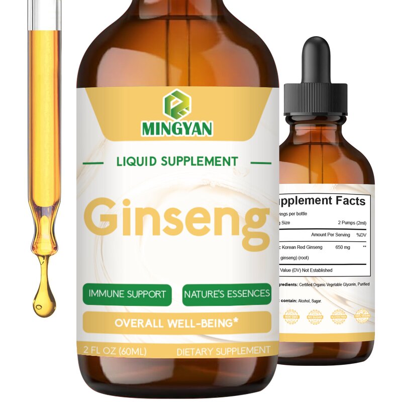Panax Ginseng Drops - Manufacturer Organic Korean Root Overall Well-Being Immune