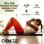 Garcinia Cambogia Gummies - Manufacturer ODM/EDM 3-in-1 2250mg Metabolism Booster