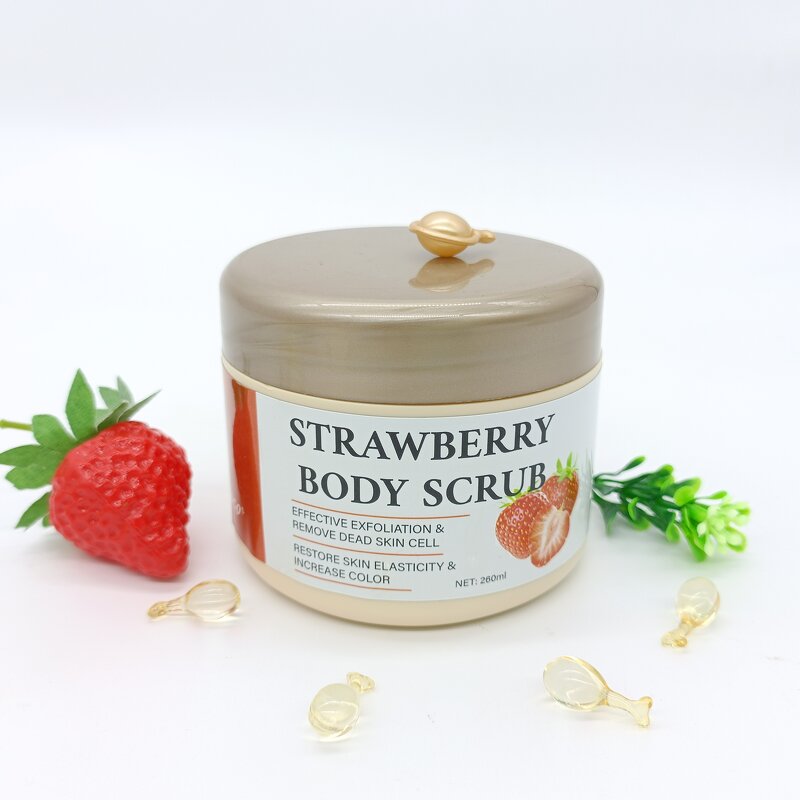 5D Gluta Strawberry Scrub - Manufacturer Exfoliation Remove Dead Skin Lighten Elasticity