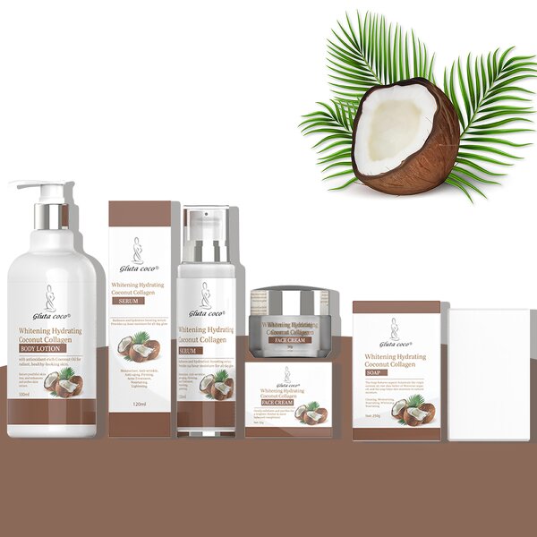 Coconut Facial Kit - Manufacturer OEM Whitening Collagen Anti-wrinkle Firming Skin Set