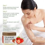 5D Gluta Strawberry Scrub - Manufacturer Exfoliation Remove Dead Skin Lighten Elasticity