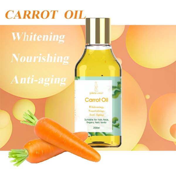 5D Gluta Carrot Oil - Manufacturer Whitening Nourishing Anti Aging Organic 200 ml
