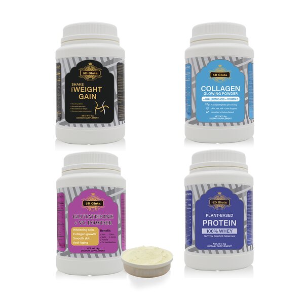 5D Gluta Protein Powder - Manufacturer 1KG Weight Gain VC Natural Plant No Side
