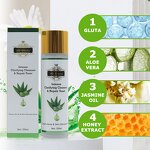 Gluta Face Wash Toner - Manufacturer Organic Facial Cleanser and Repair Toner Set